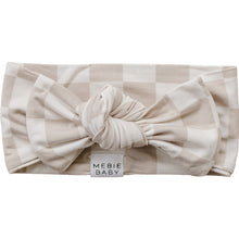 Load image into Gallery viewer, Taupe Checkered Bamboo Head Wrap
