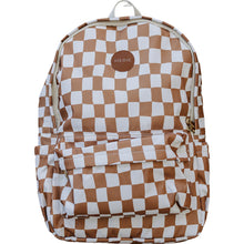 Load image into Gallery viewer, Rust Wavy Checkered Large Backpack
