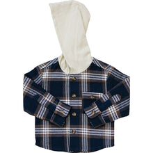 Load image into Gallery viewer, Plaid Hooded Button Up Shirt
