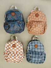 Load image into Gallery viewer, Rust Wavy Checkered Mini Backpack
