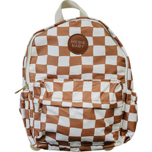 Load image into Gallery viewer, Rust Wavy Checkered Mini Backpack
