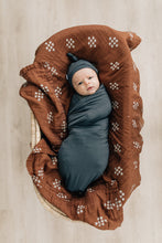 Load image into Gallery viewer, Charcoal Bamboo Newborn Knot Hat
